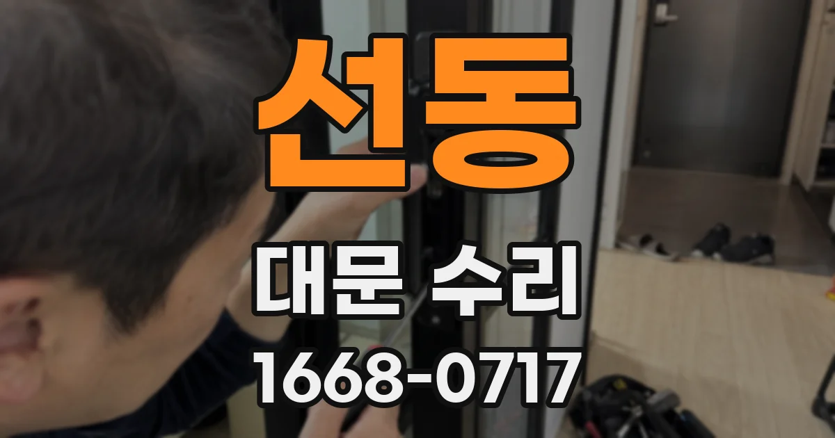 선동 대문 수리