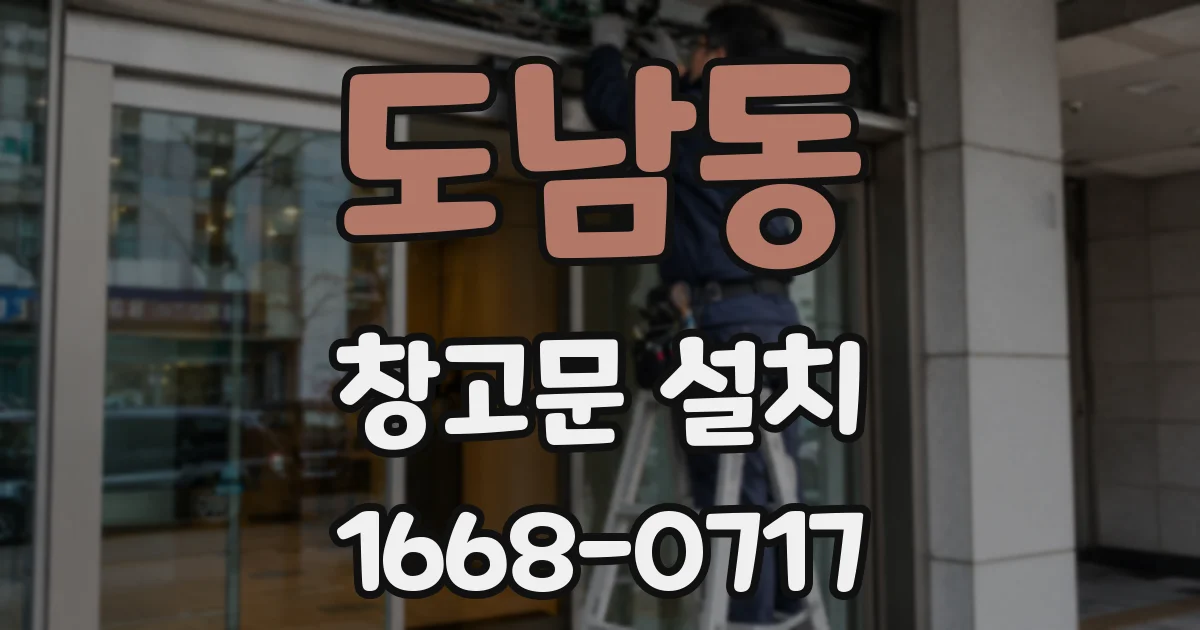 도남동 창고문 설치