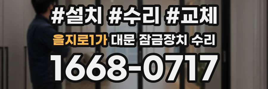 을지로1가 대문 잠금장치 수리
