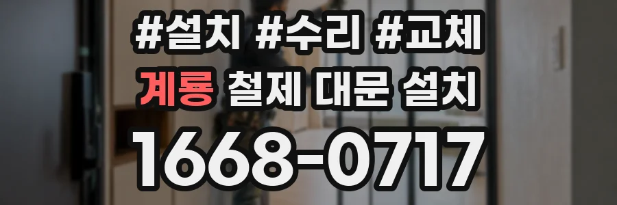 계룡 철제 대문 설치
