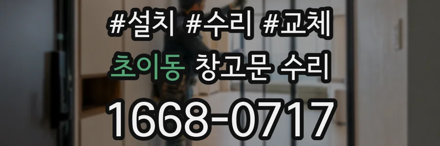 초이동 창고문 수리