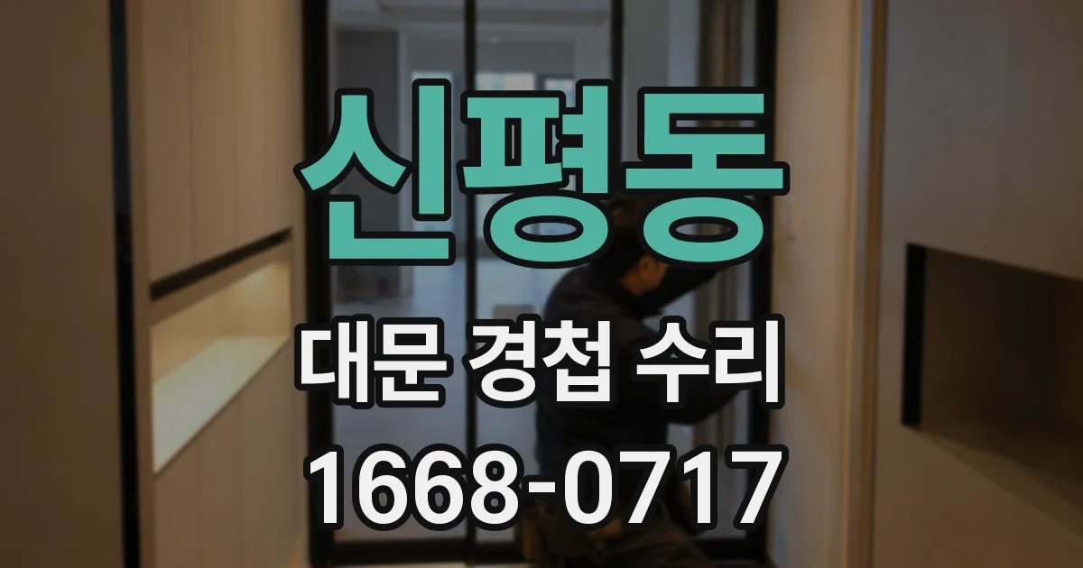 신평동 대문 경첩 수리