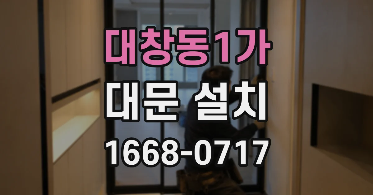 대창동1가 대문 설치