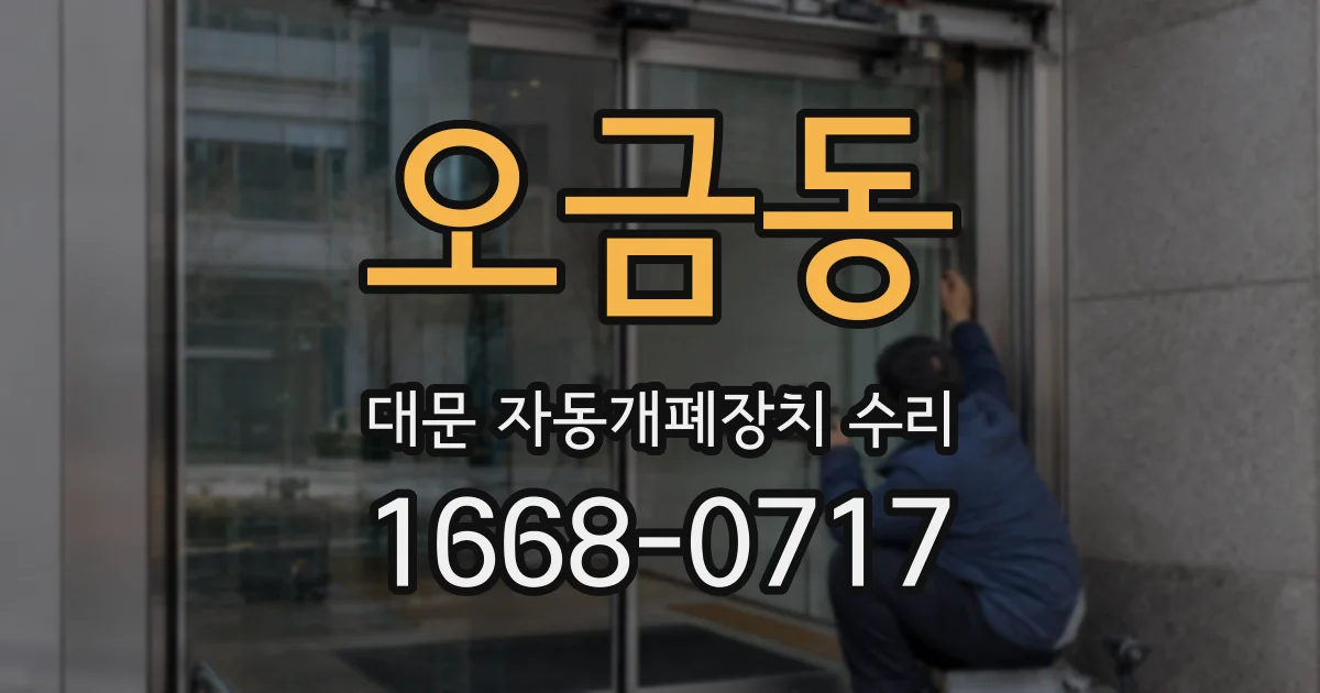 오금동 대문 자동개폐장치 수리