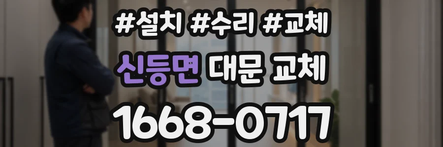 신등면 대문 교체
