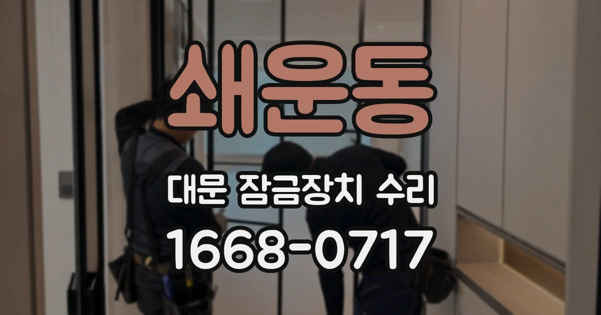 쇄운동 대문 잠금장치 수리