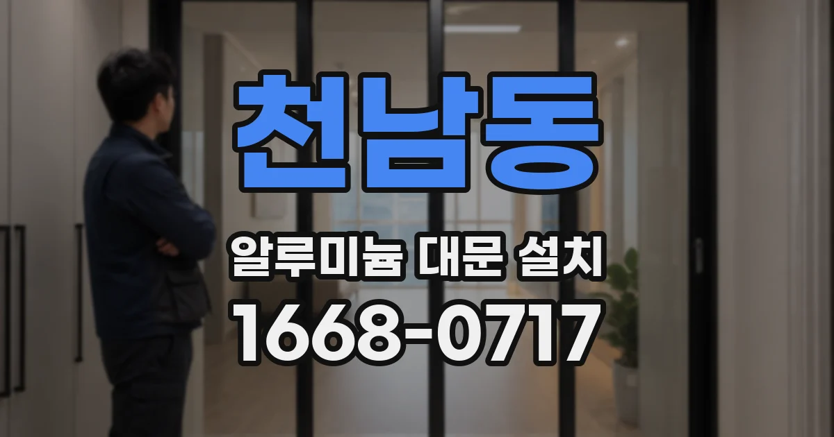 천남동 알루미늄 대문 설치