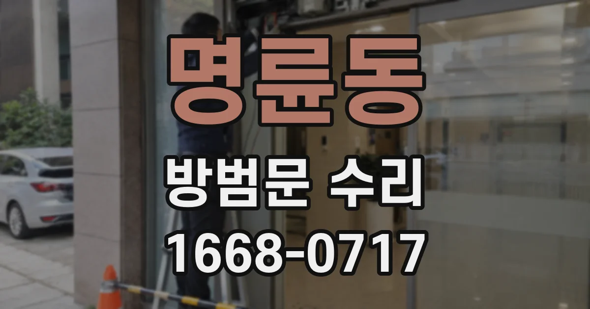 명륜동 방범문 수리