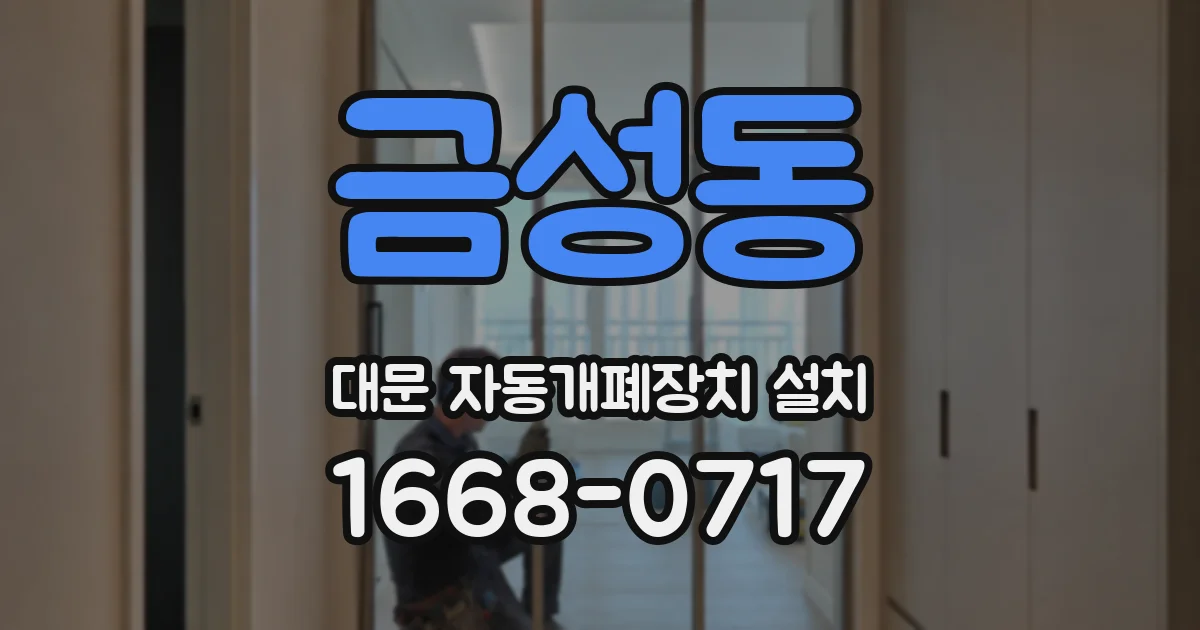 금성동 대문 자동개폐장치 설치