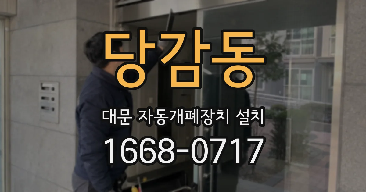 당감동 대문 자동개폐장치 설치