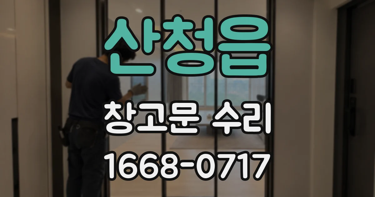 산청읍 창고문 수리