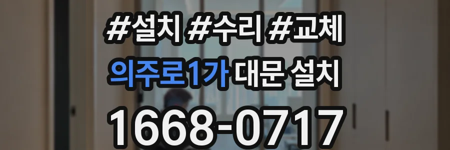 의주로1가 대문 설치