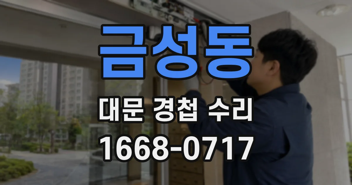 금성동 대문 경첩 수리