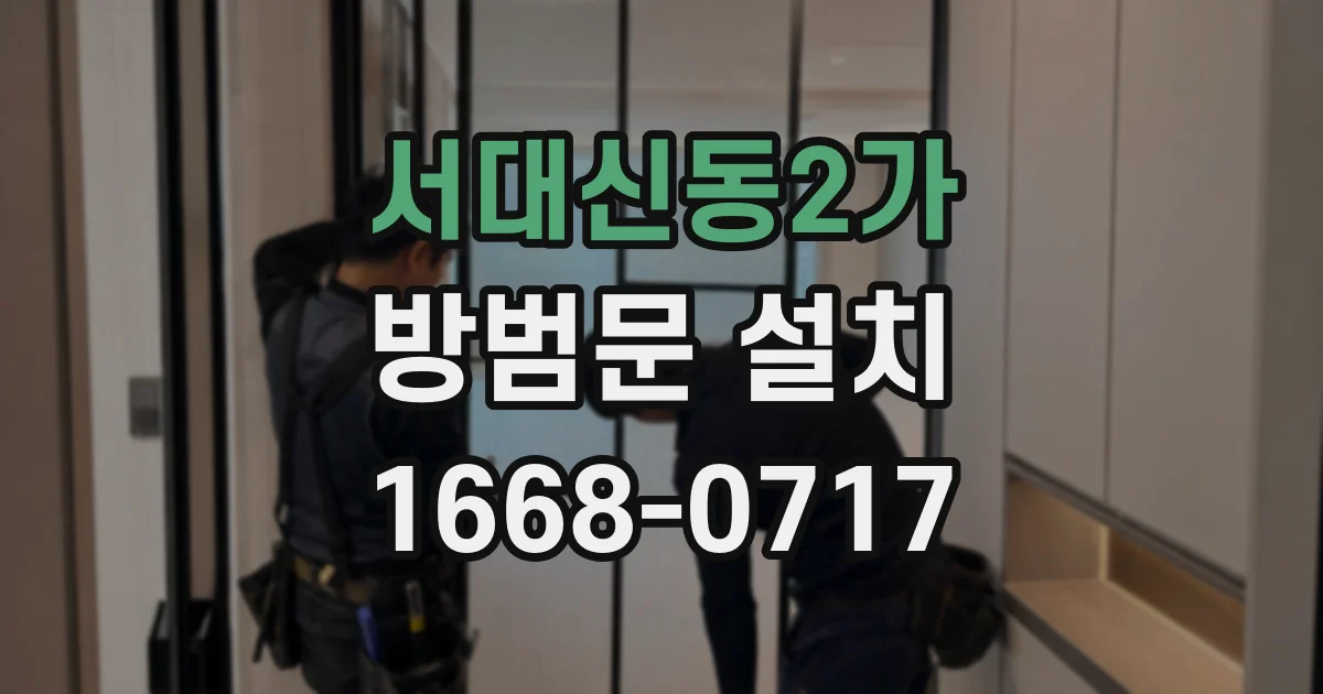 서대신동2가 방범문 설치
