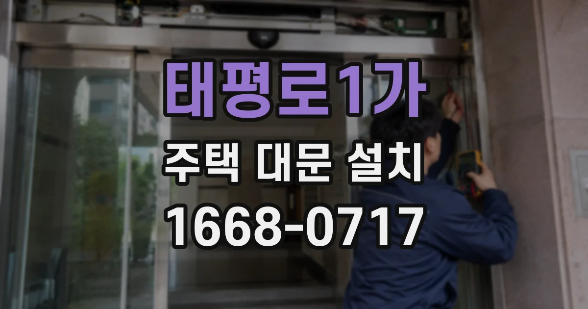 태평로1가 주택 대문 설치