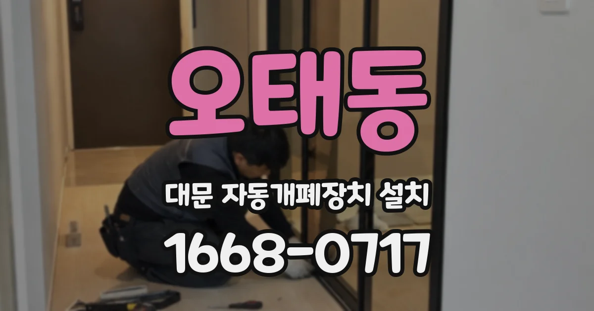 오태동 대문 자동개폐장치 설치