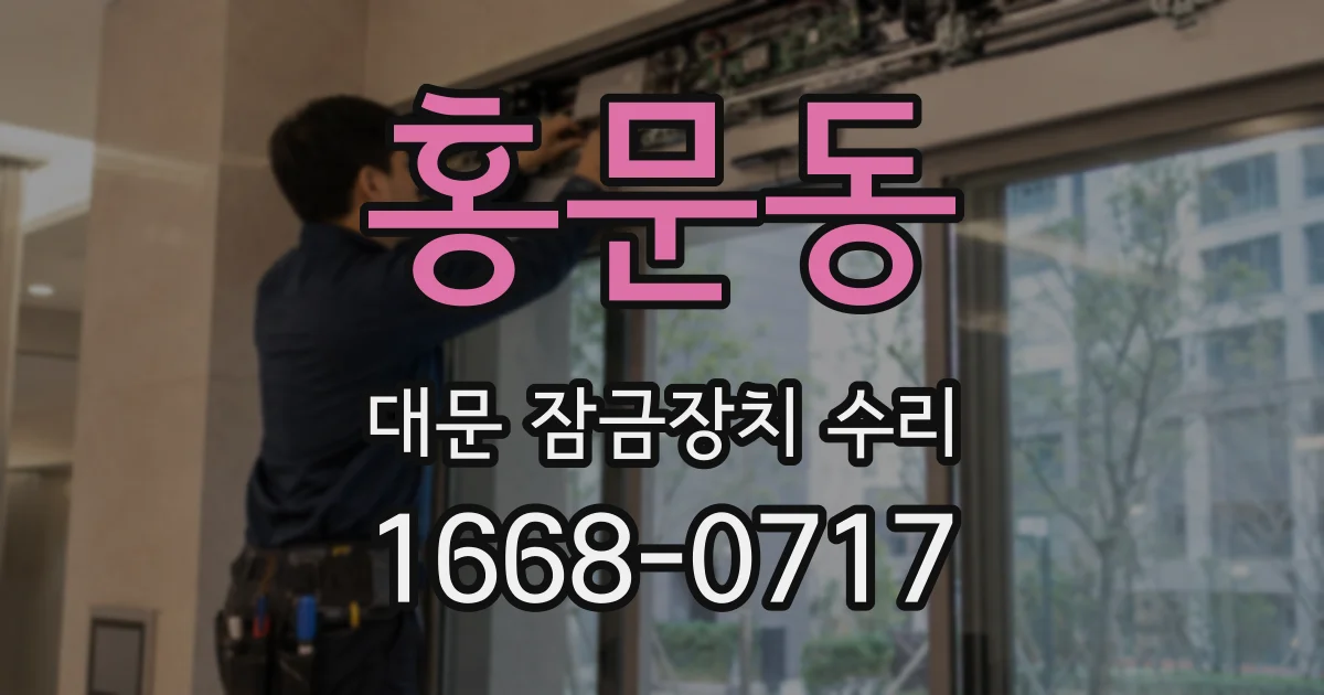 홍문동 대문 잠금장치 수리