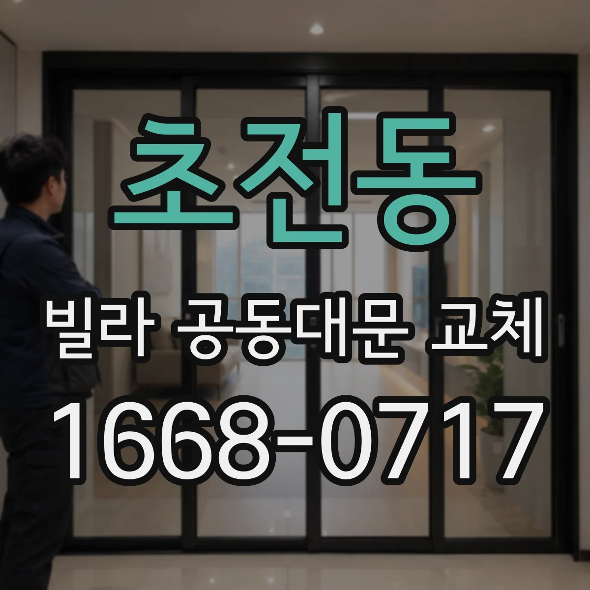 초전동 빌라 공동대문 교체