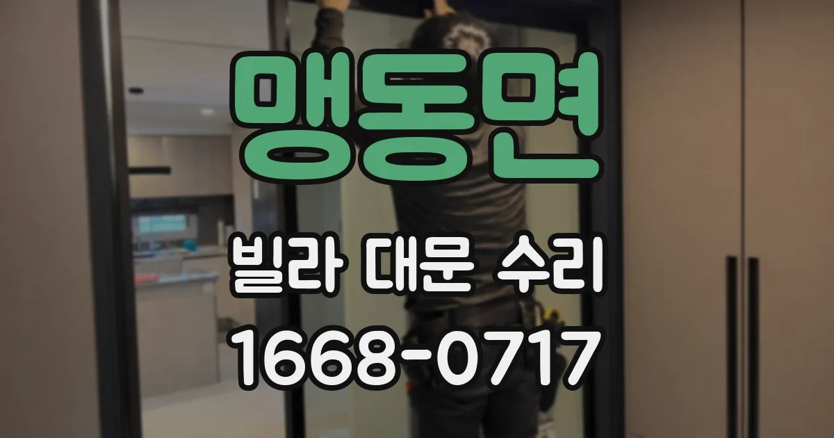 맹동면 빌라 대문 수리