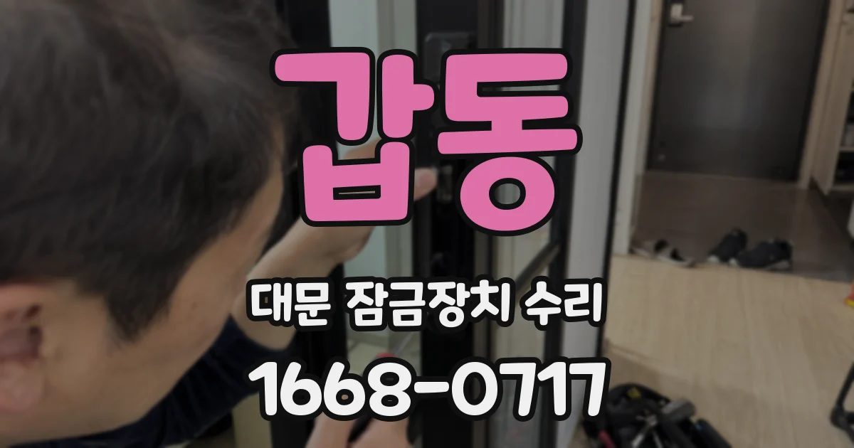 갑동 대문 잠금장치 수리