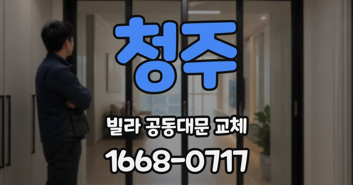 청주 빌라 공동대문 교체