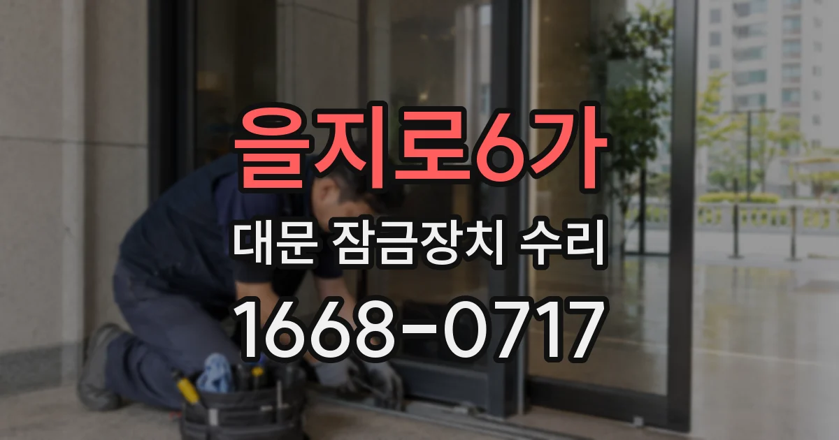 을지로6가 대문 잠금장치 수리