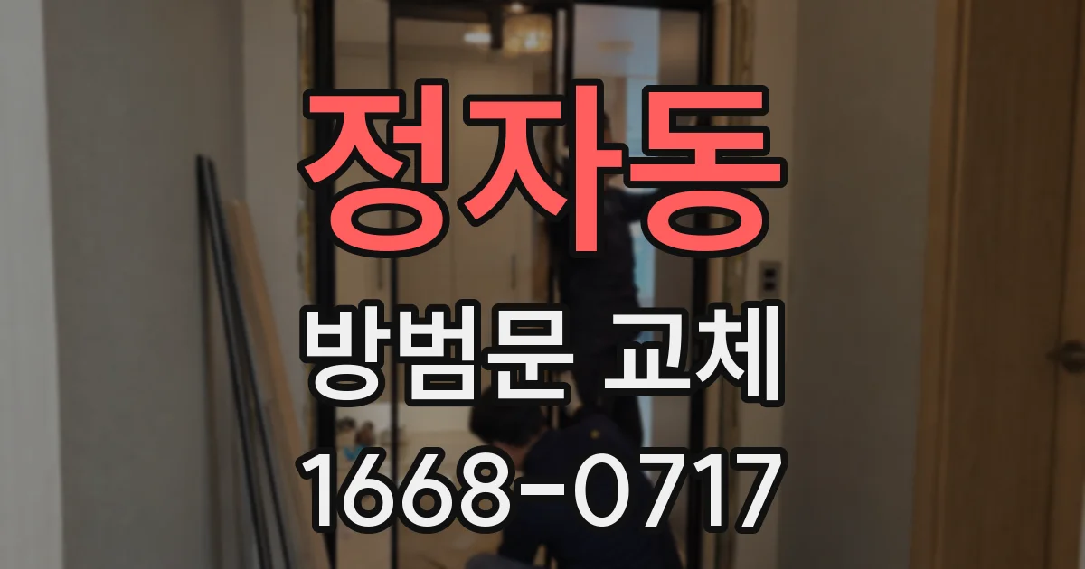 정자동 방범문 교체