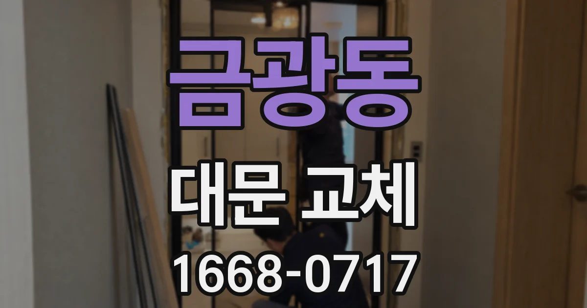금광동 대문 교체