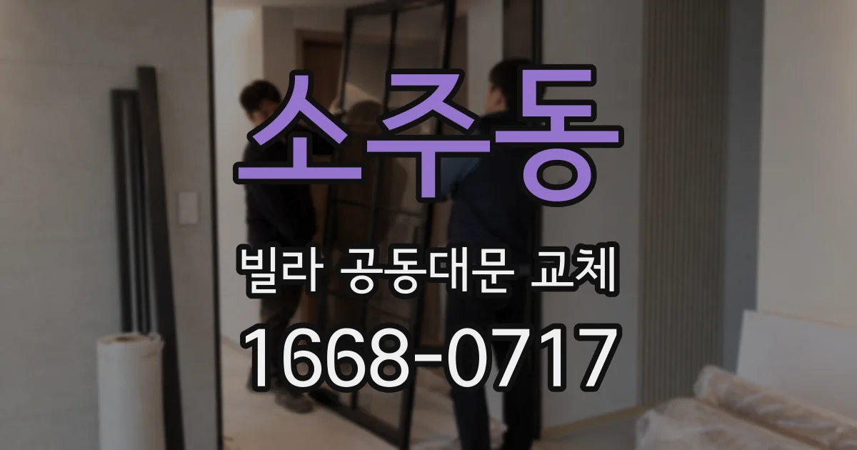소주동 빌라 공동대문 교체