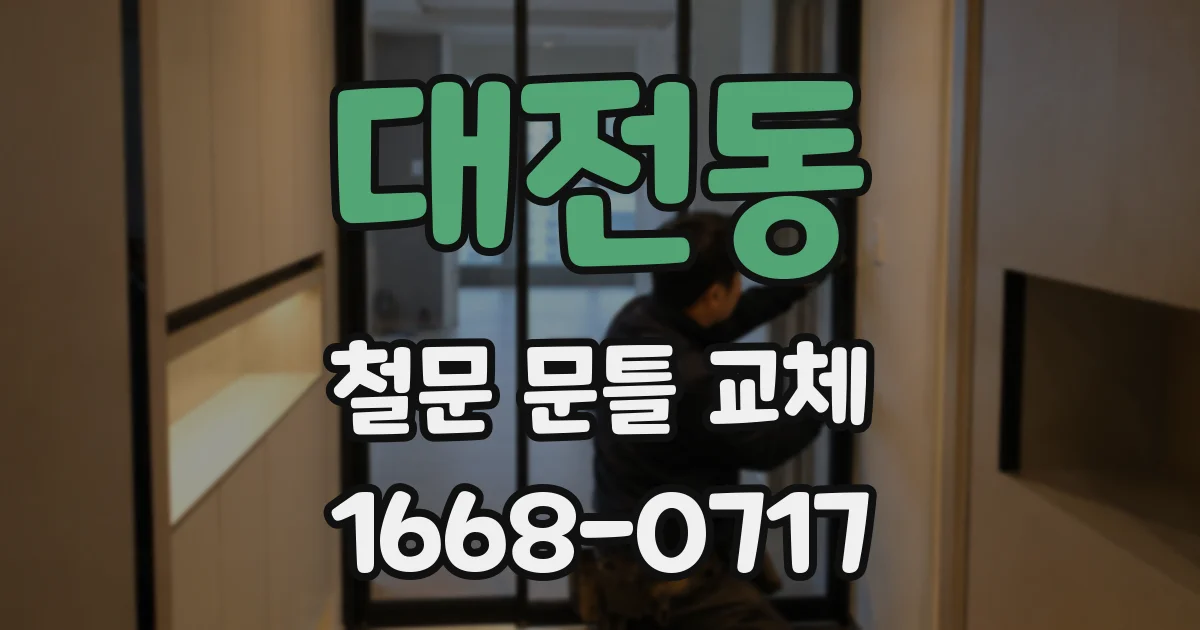 대전동 철문 문틀 교체