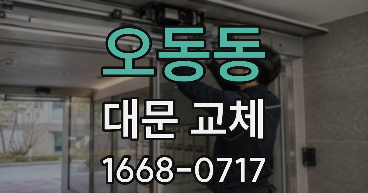 오동동 대문 교체