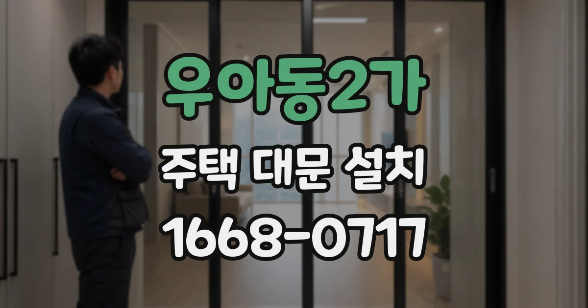 우아동2가 주택 대문 설치