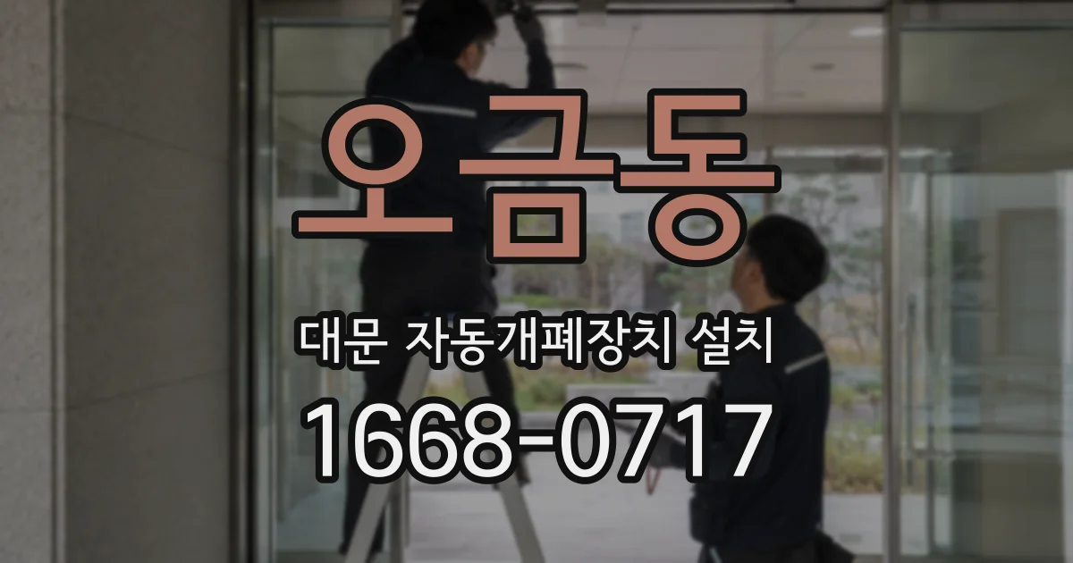 오금동 대문 자동개폐장치 설치