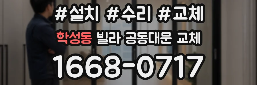 학성동 빌라 공동대문 교체