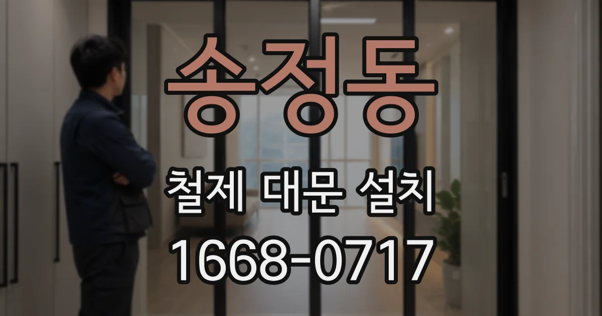 송정동 철제 대문 설치
