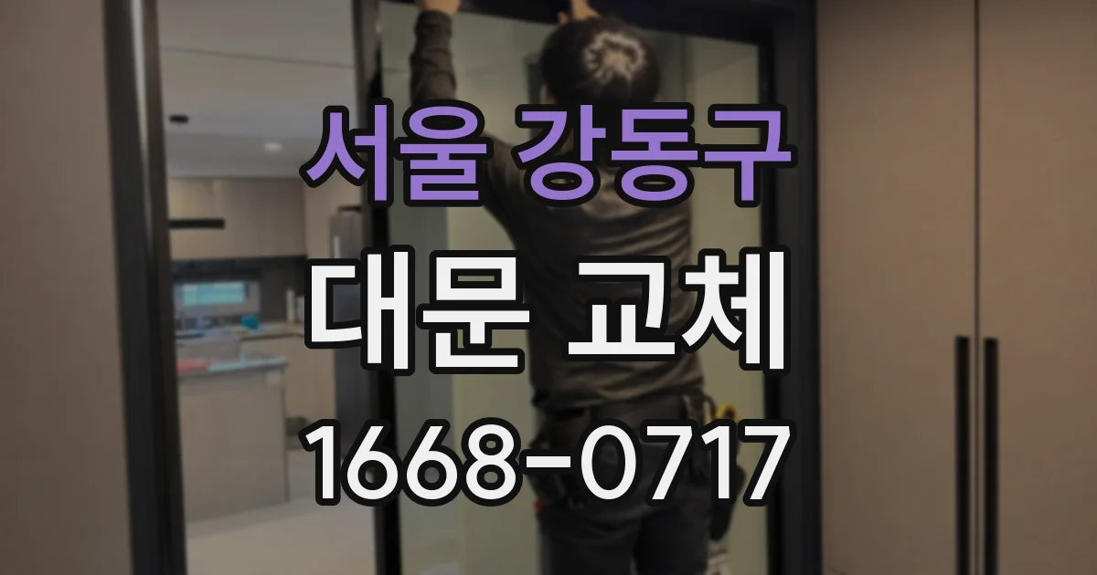 서울 강동구 대문 교체