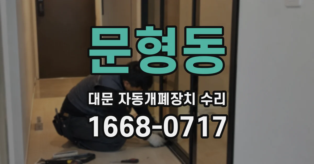 문형동 대문 자동개폐장치 수리