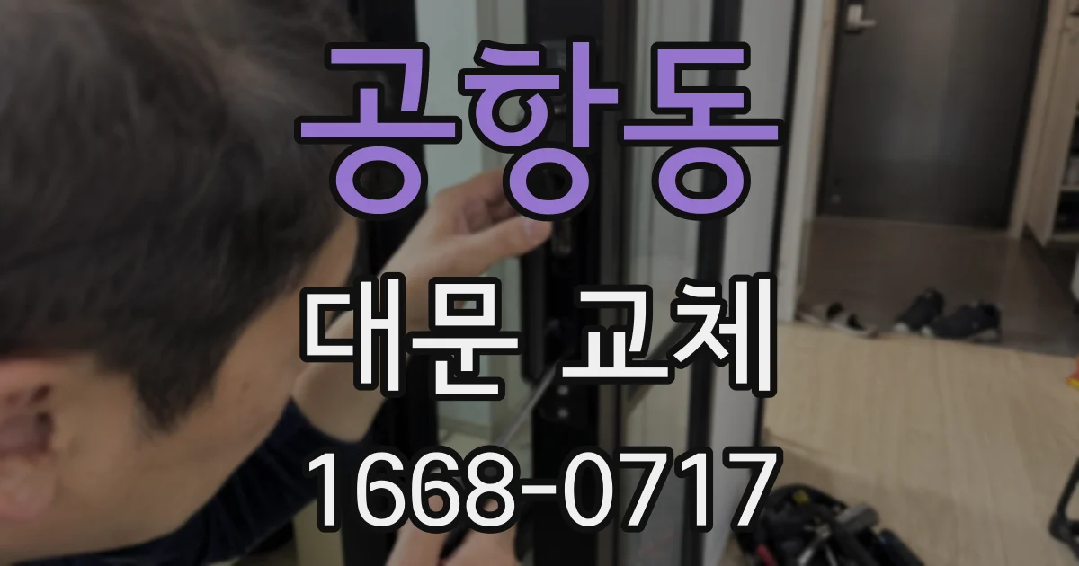 공항동 대문 교체