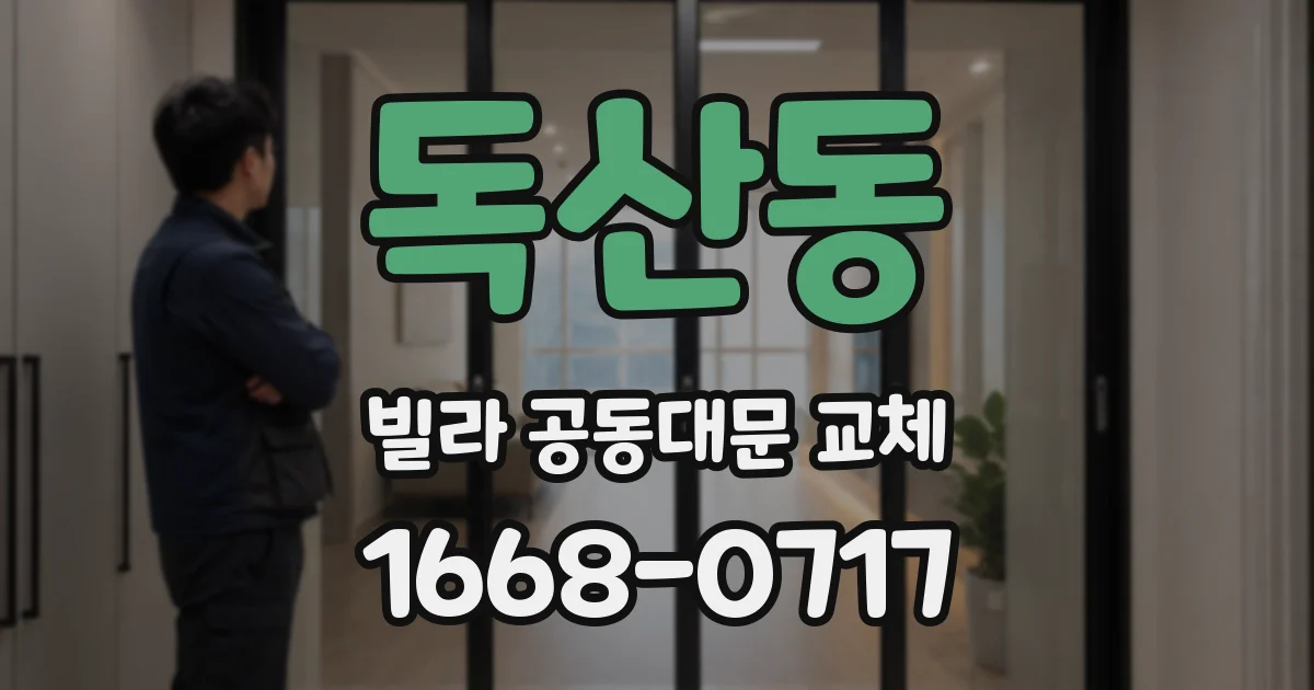 독산동 빌라 공동대문 교체