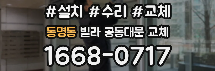 동명동 빌라 공동대문 교체