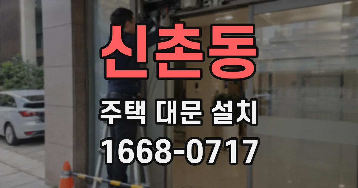 신촌동 주택 대문 설치
