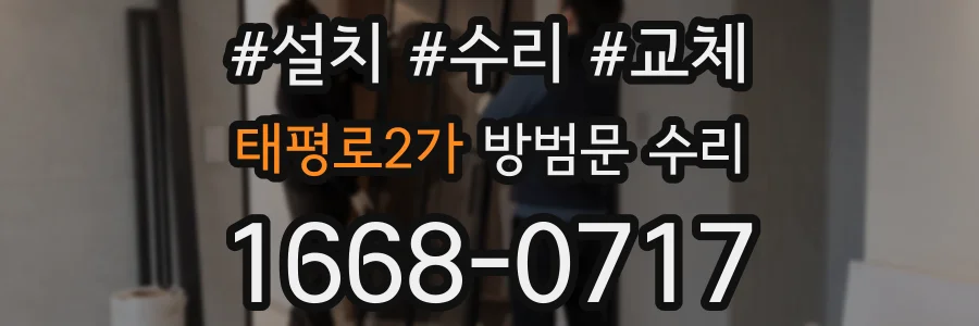 태평로2가 방범문 수리