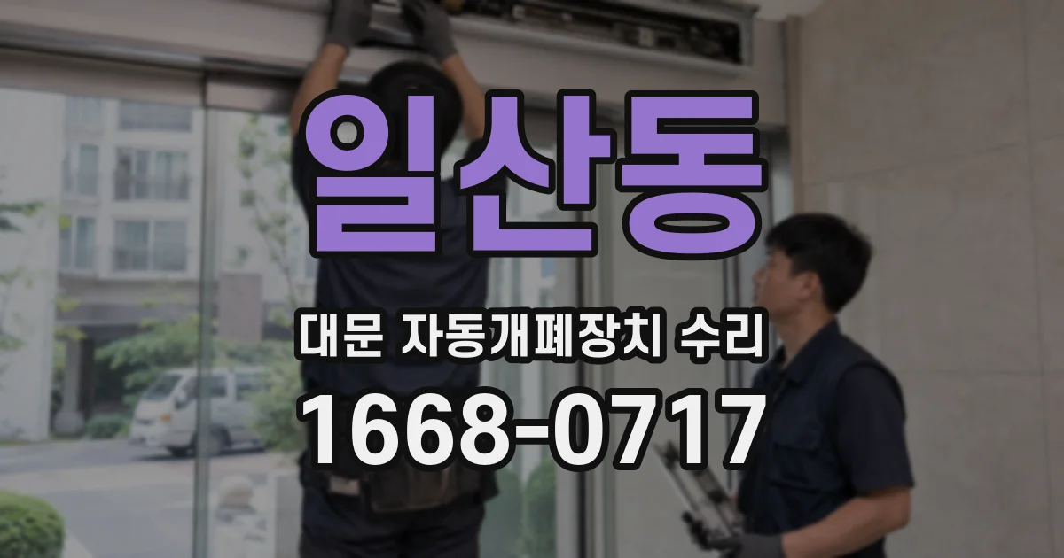 일산동 대문 자동개폐장치 수리