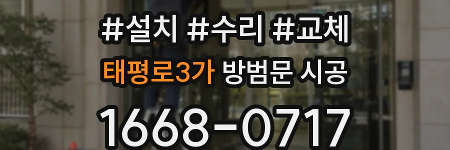 태평로3가 방범문 시공