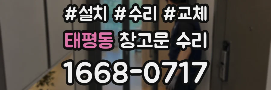 태평동 창고문 수리