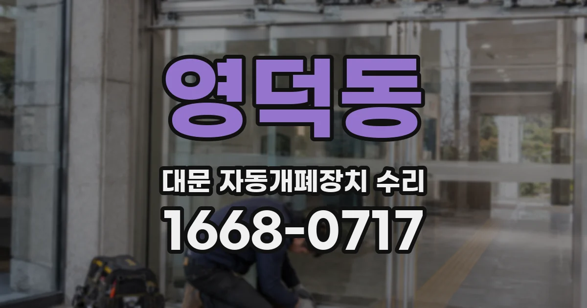 영덕동 대문 자동개폐장치 수리