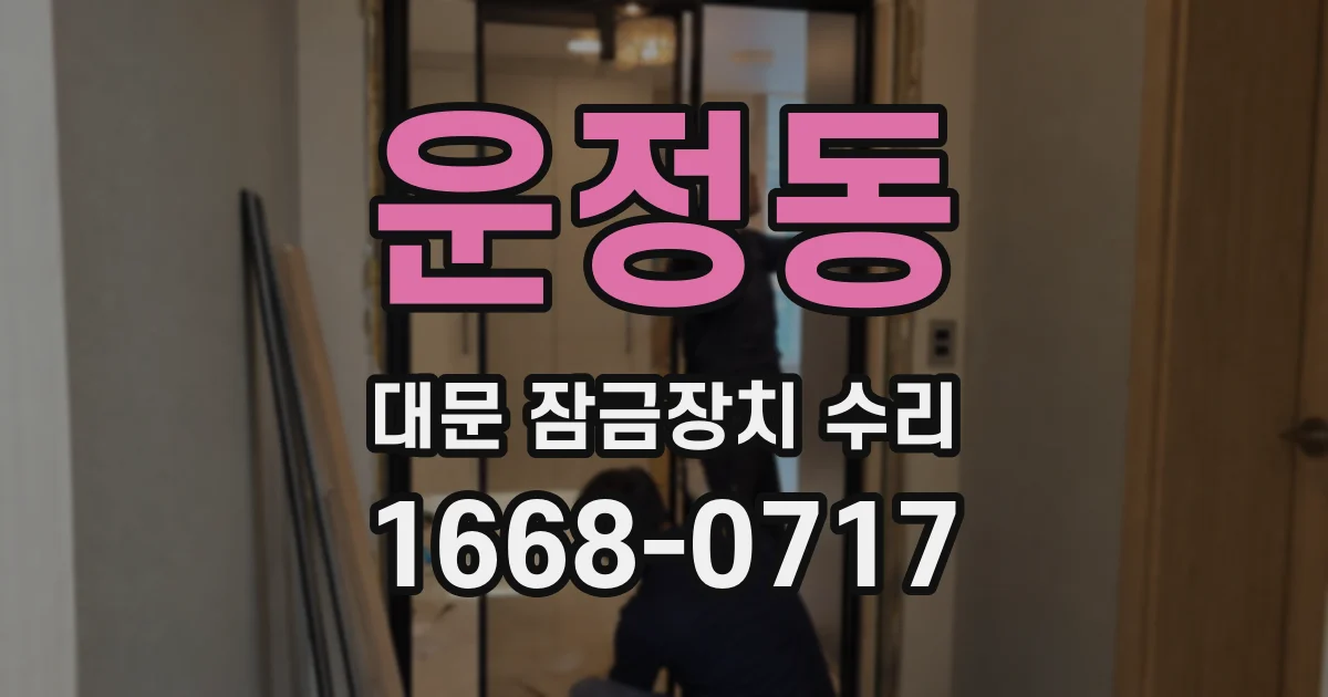 운정동 대문 잠금장치 수리
