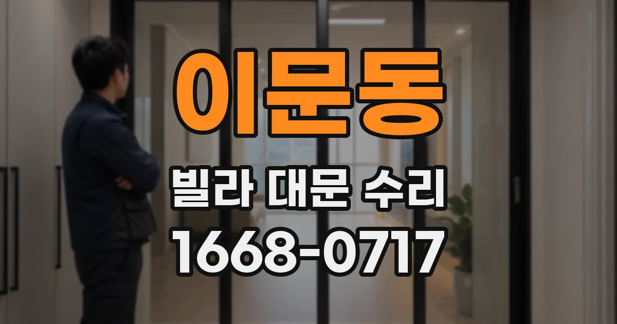 이문동 빌라 대문 수리