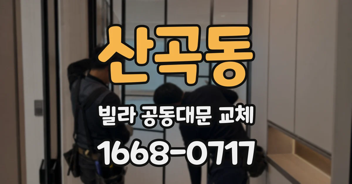 산곡동 빌라 공동대문 교체