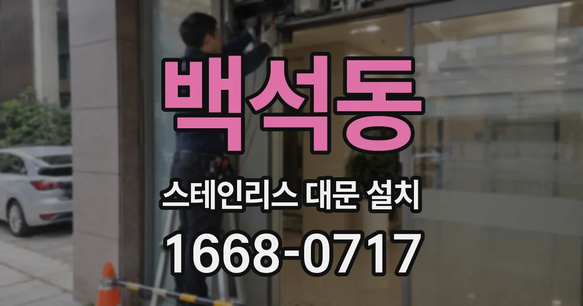 백석동 스테인리스 대문 설치